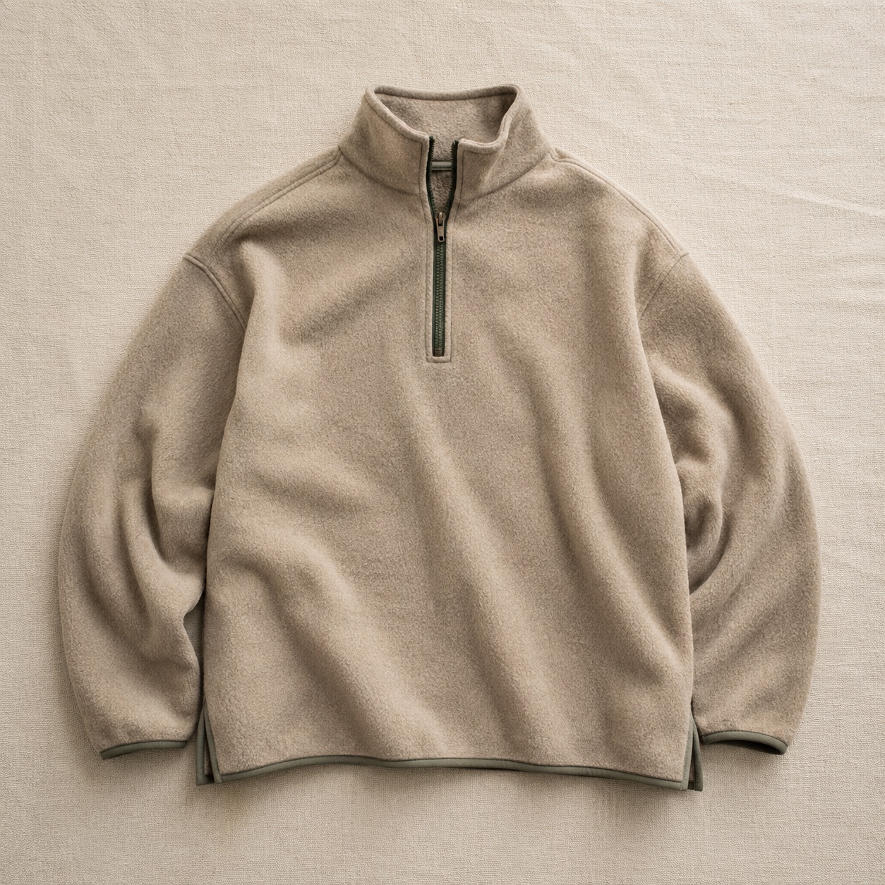 Cotswell half-zip fleece pullover — Fleece Loungewear by MOUDEST. product photograph on a white background.
