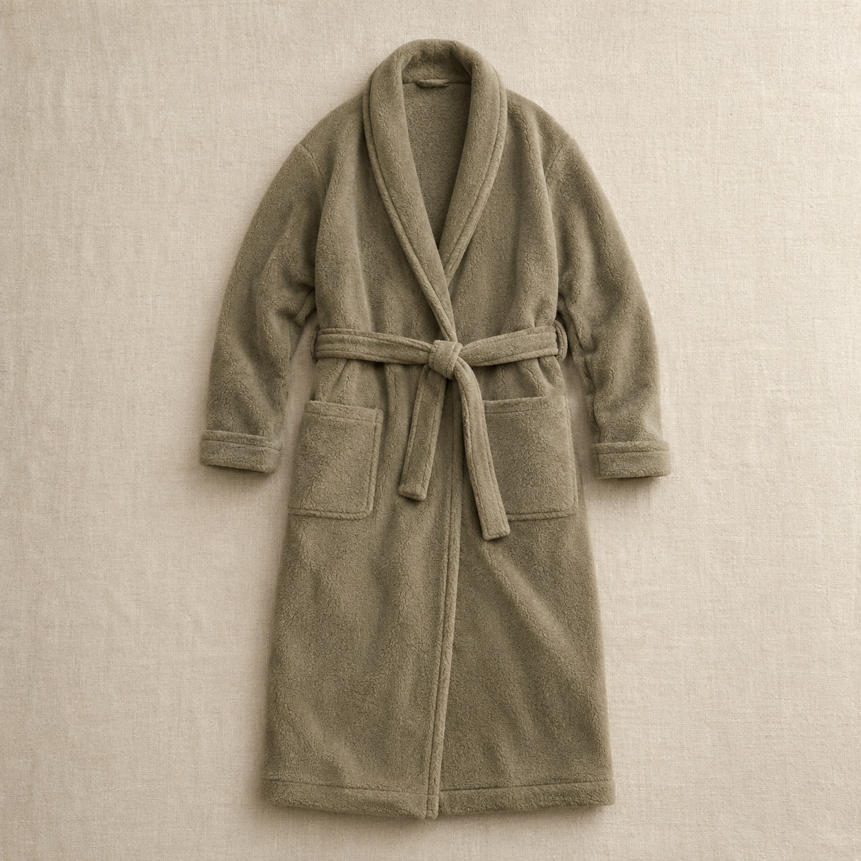 Rushmere fleece lounge robe — Fleece Loungewear by MOUDEST. product photograph on a white background.