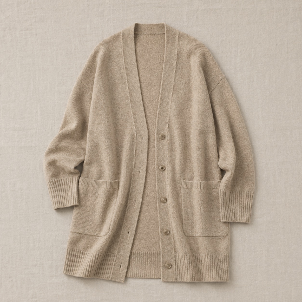 Linden cropped button cardigan — Knitted Cardigans by MOUDEST. product photograph on a white background.