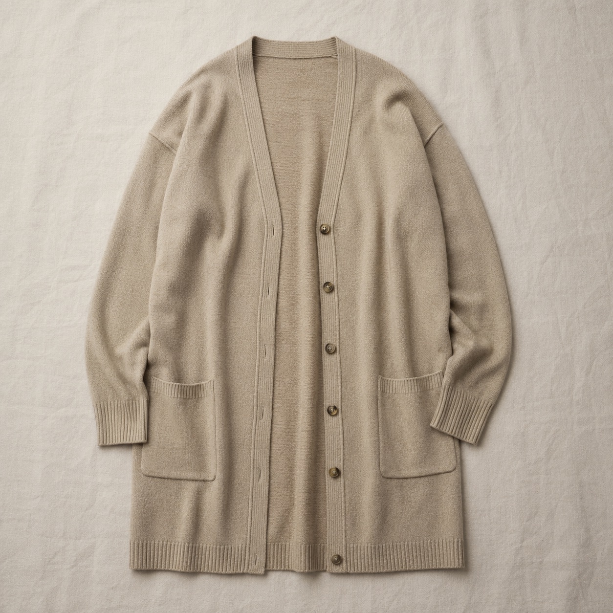 Sedgemoor cropped button cardigan — Knitted Cardigans by MOUDEST. product photograph on a white background.