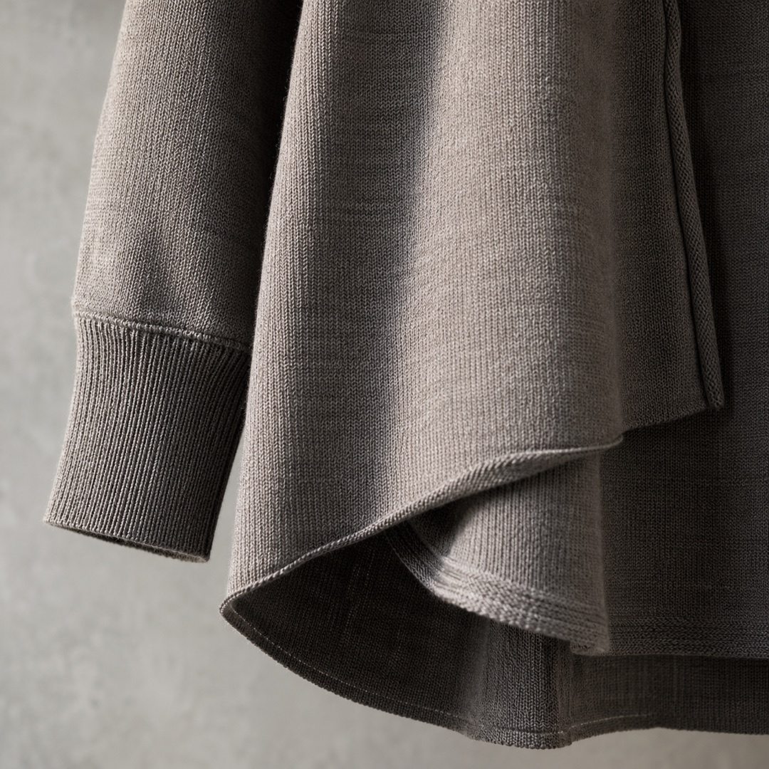 Willowdene cropped button cardigan — Knitted Cardigans by MOUDEST. close detail of the fabric and finish.