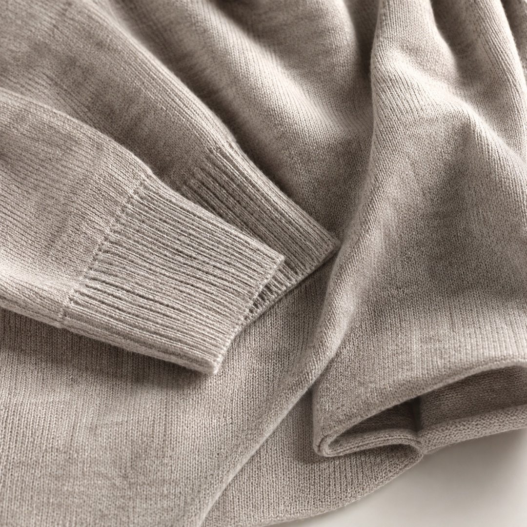 Fernhaugh open-front knitted wrap — Knitted Cardigans by MOUDEST. close detail of the fabric and finish.
