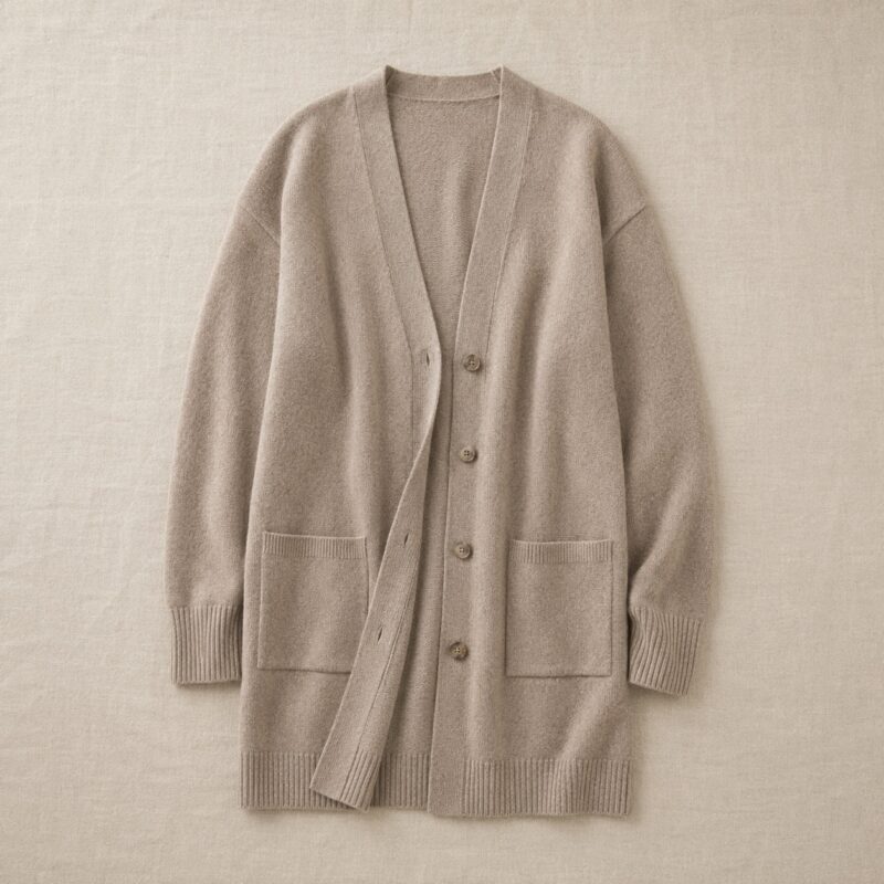 Hazelmere longline knitted cardigan — Knitted Cardigans by MOUDEST. product photograph on a white background.