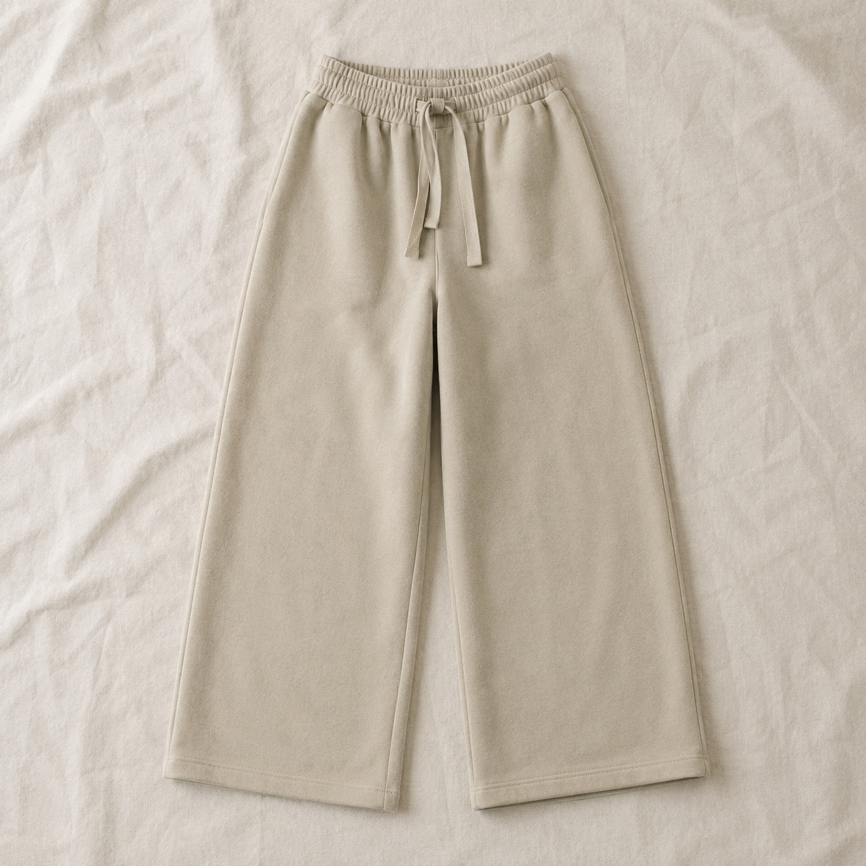 Rushmere drawstring palazzo trouser — Lounge Trousers by MOUDEST. product photograph on a white background.