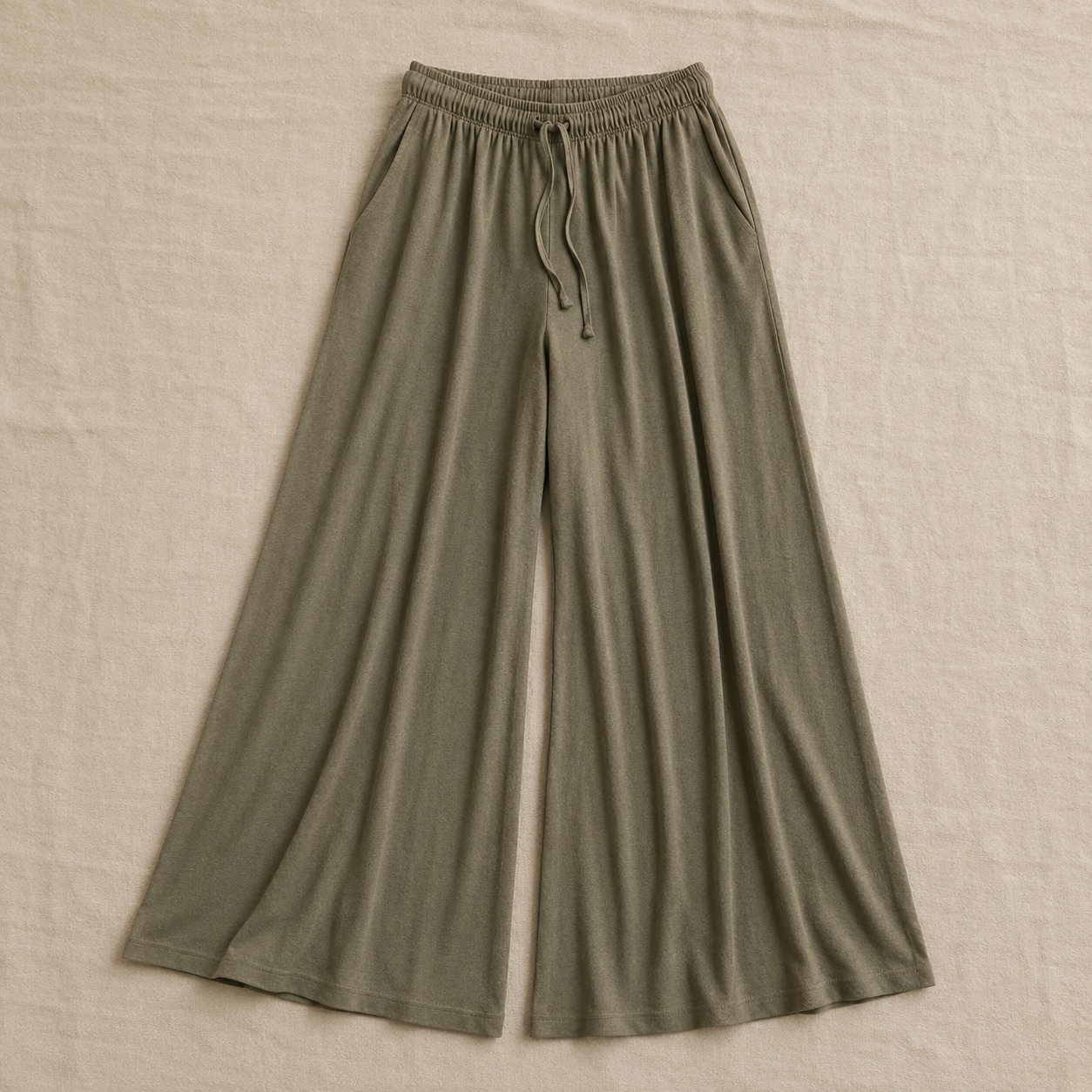Brambleside cropped rib lounge trouser — Lounge Trousers by MOUDEST. product photograph on a white background.