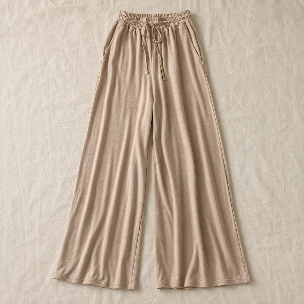 Willowdene cropped rib lounge trouser — Lounge Trousers by MOUDEST. product photograph on a white background.