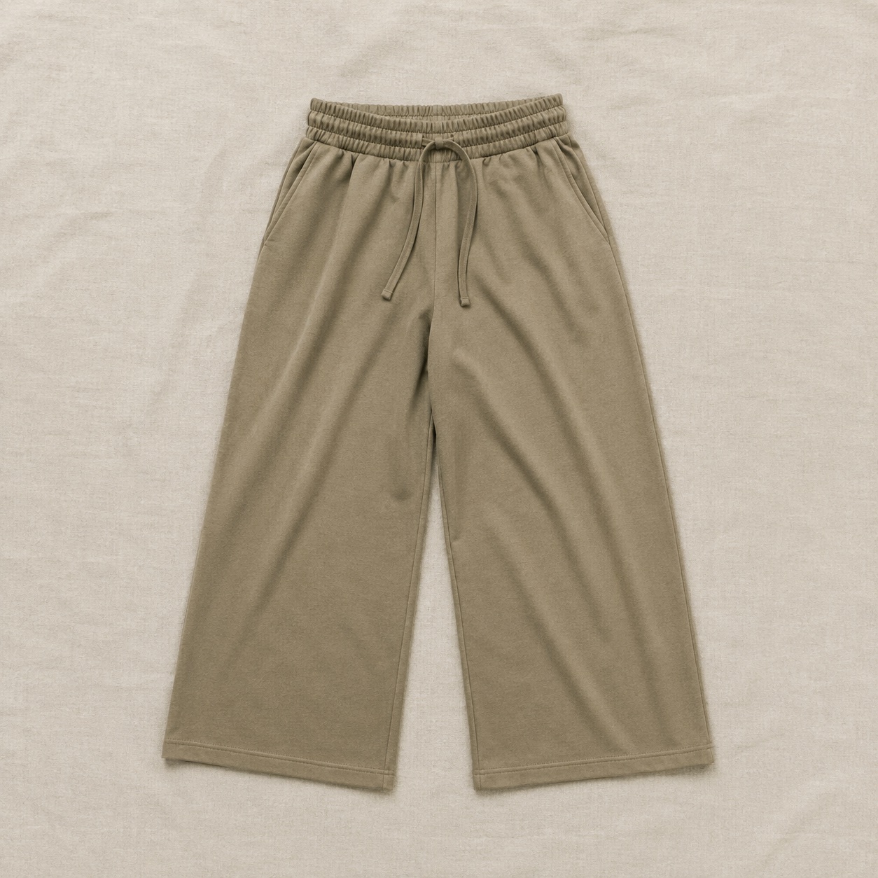 Linden drawstring palazzo trouser — Lounge Trousers by MOUDEST. product photograph on a white background.