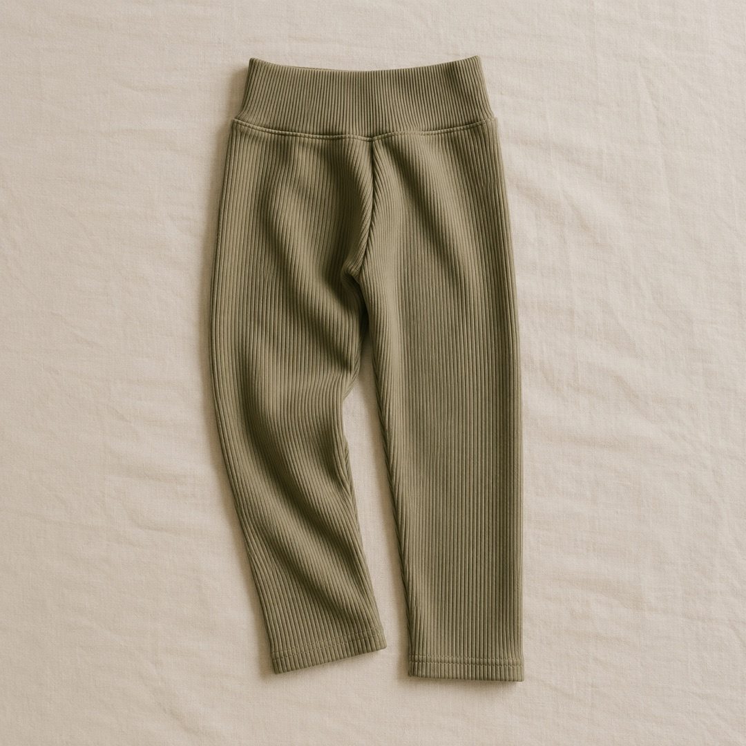 Kestrel cropped rib lounge trouser — Lounge Trousers by MOUDEST. product photograph on a white background.