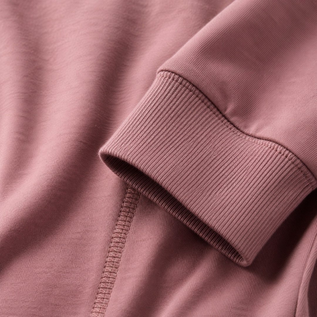 Marlow long-sleeve brushed night dress — Night Dresses by MOUDEST. close detail of the fabric and finish.