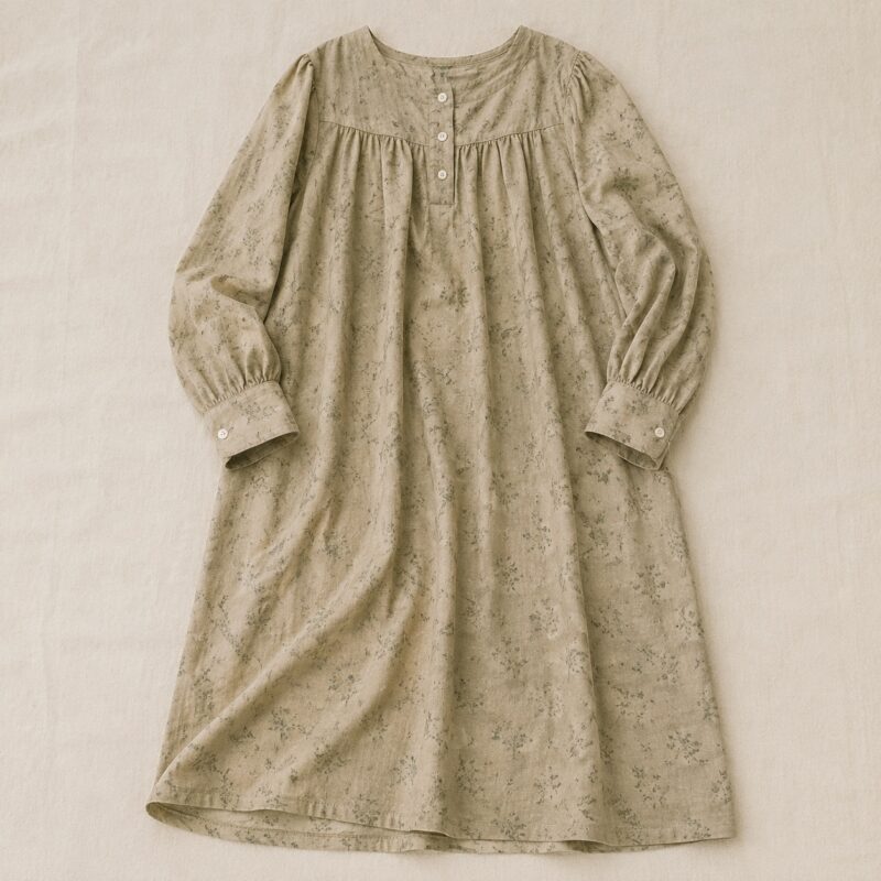 Fernhaugh short-sleeve cotton night dress — Night Dresses by MOUDEST. product photograph on a white background.