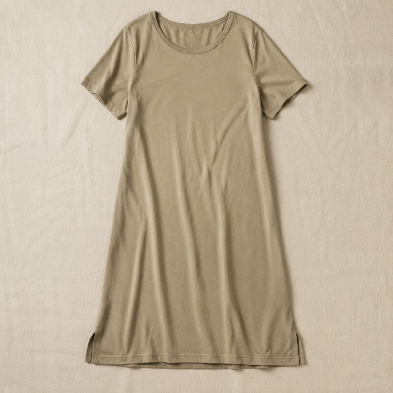 Larkspur short-sleeve cotton night dress — Night Dresses by MOUDEST. product photograph on a white background.