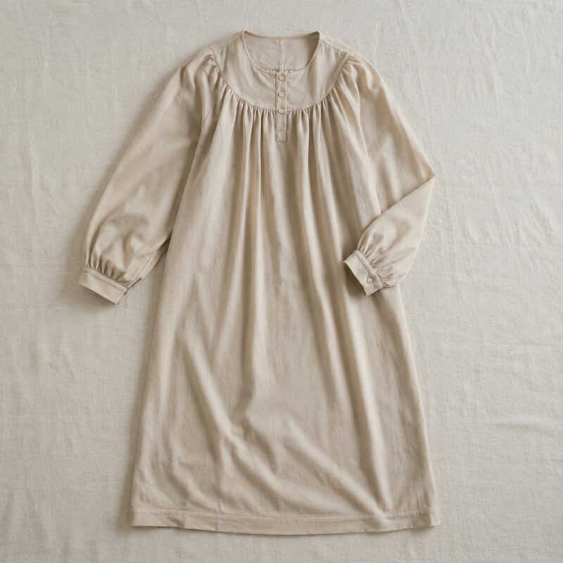 Rushmere short-sleeve cotton night dress — Night Dresses by MOUDEST. product photograph on a white background.