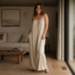 Hollington strappy jersey night dress — Night Dresses by MOUDEST. worn by a model.