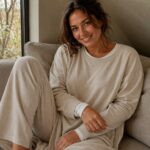 Cotswell long-sleeve brushed night dress — Night Dresses by MOUDEST. worn by a model.