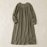 Alderway long-sleeve brushed night dress — Night Dresses by MOUDEST. product photograph on a white background.
