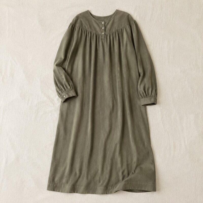 Alderway long-sleeve brushed night dress — Night Dresses by MOUDEST. product photograph on a white background.