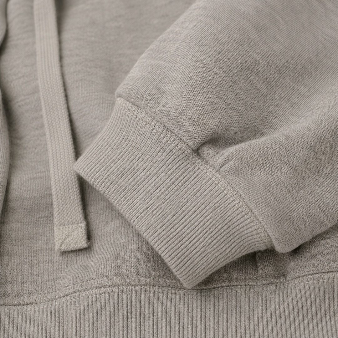 Wrenfield relaxed hoodie — Sweat Sets by MOUDEST. close detail of the fabric and finish.