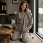 Linden relaxed hoodie — Sweat Sets by MOUDEST. worn by a model.