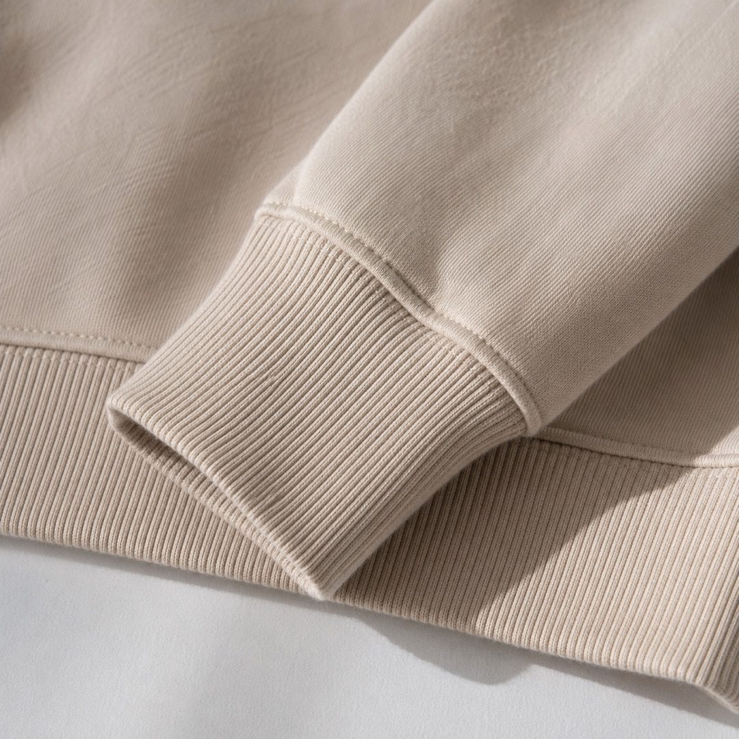 Ottersley track-style zip jacket — Sweat Sets by MOUDEST. close detail of the fabric and finish.
