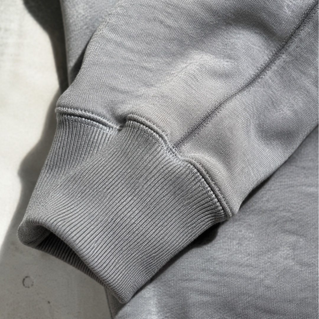 Thornbury tapered sweat trouser — Sweat Sets by MOUDEST. close detail of the fabric and finish.