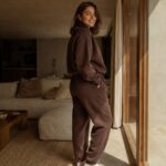 Elmsett tapered sweat trouser — Sweat Sets by MOUDEST. worn by a model.